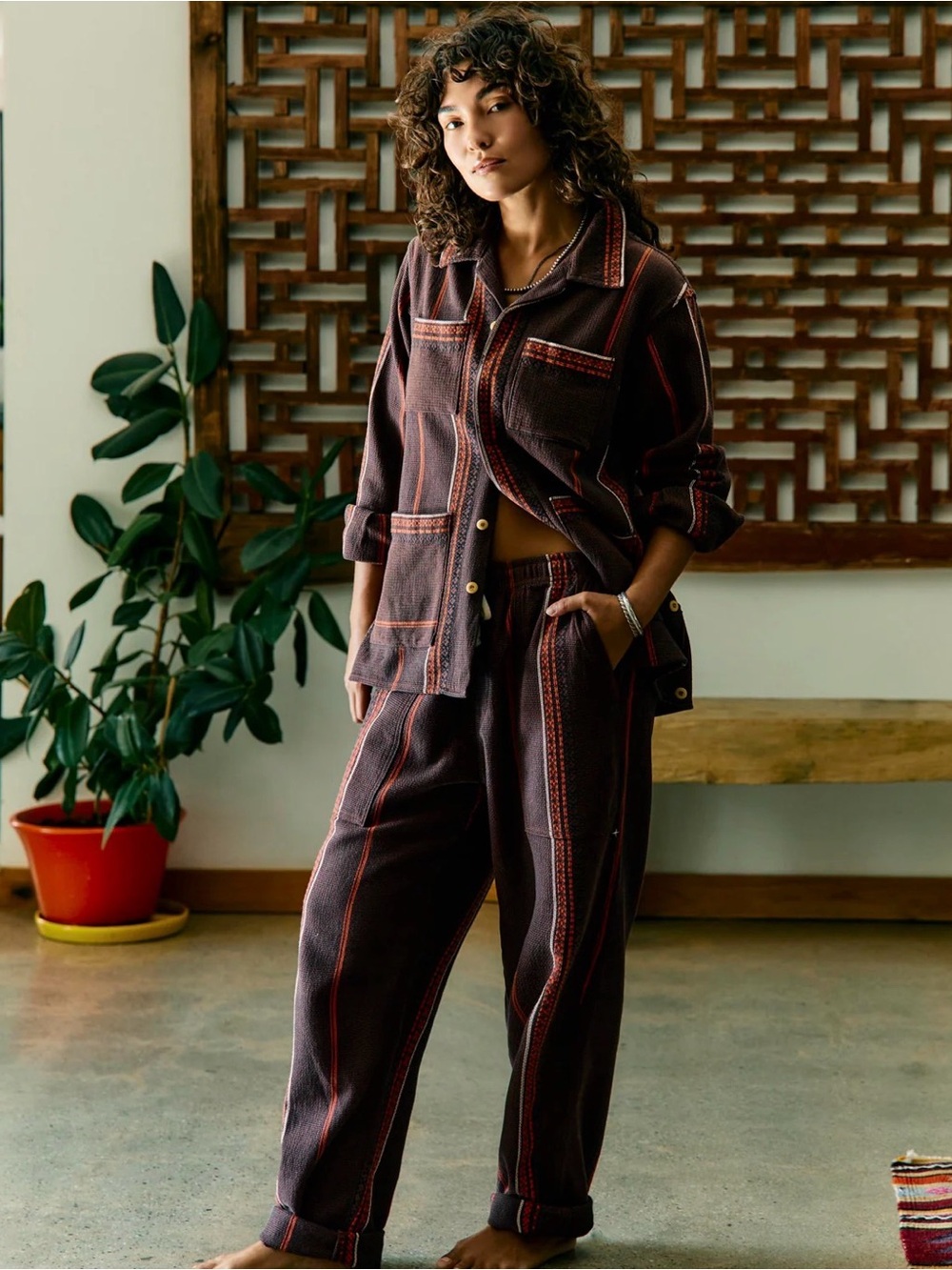 imogene + willie lagos woven border jacket - Picture 2 of 15